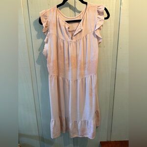 Bella Dahl Pink Ruffle Sleeve Dress